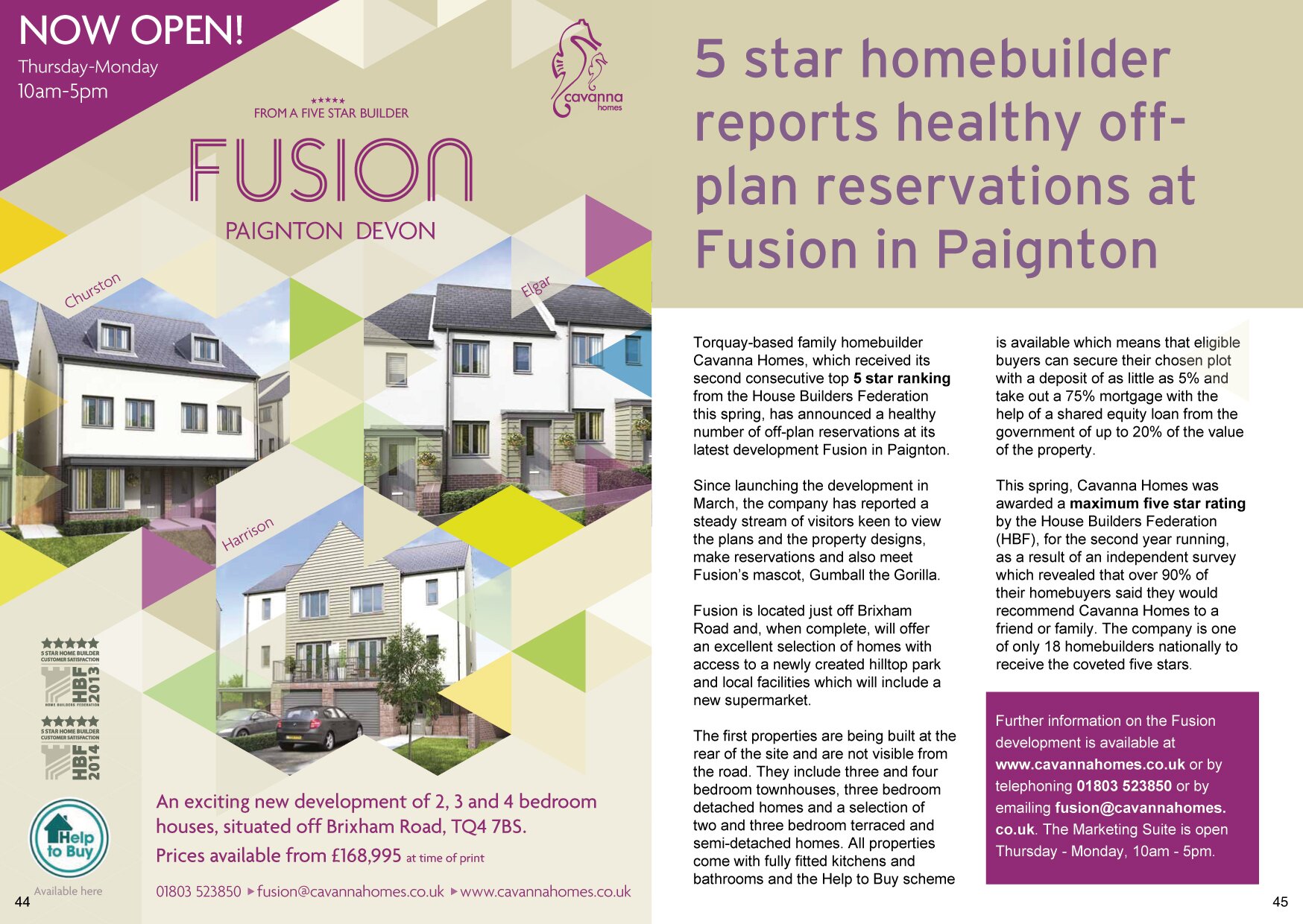 Cavanna Homes – Fusion-Paignton & Kings Field-Kingskerswell, Devon