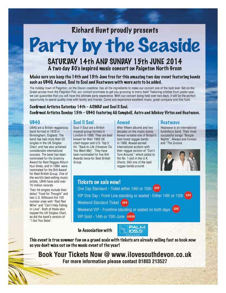 Party By The Seaside – 14th & 15th June 2014