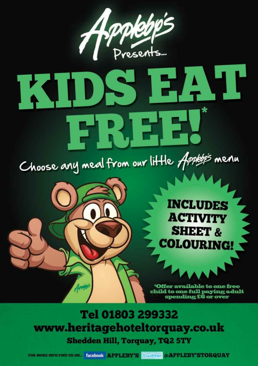Kids Eat FREE @ Appleby’s – Torquay
